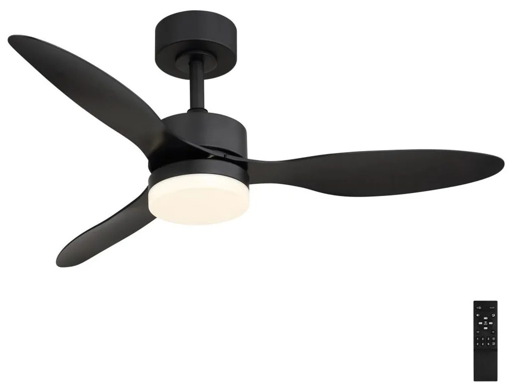Globo Globo 03608 - BLACKWELL LED mennyezeti ventilátor, 20W, 230V, távirányítóval GL7779