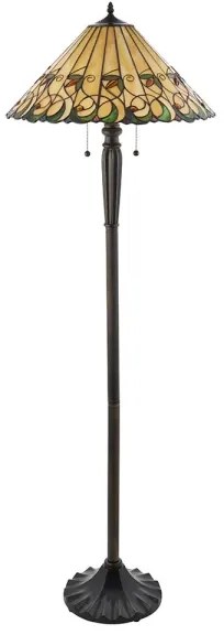 Endon 64192 - Tiffany JAMELIA állólámpa 2xE27/60W/230V átmérő 50 cm
