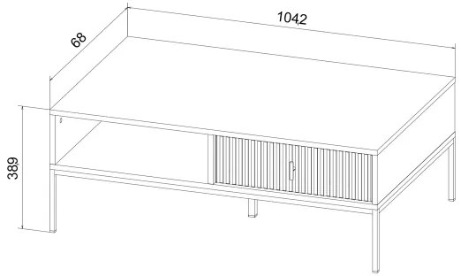 SUE dohányzóasztal, zöld/fekete
