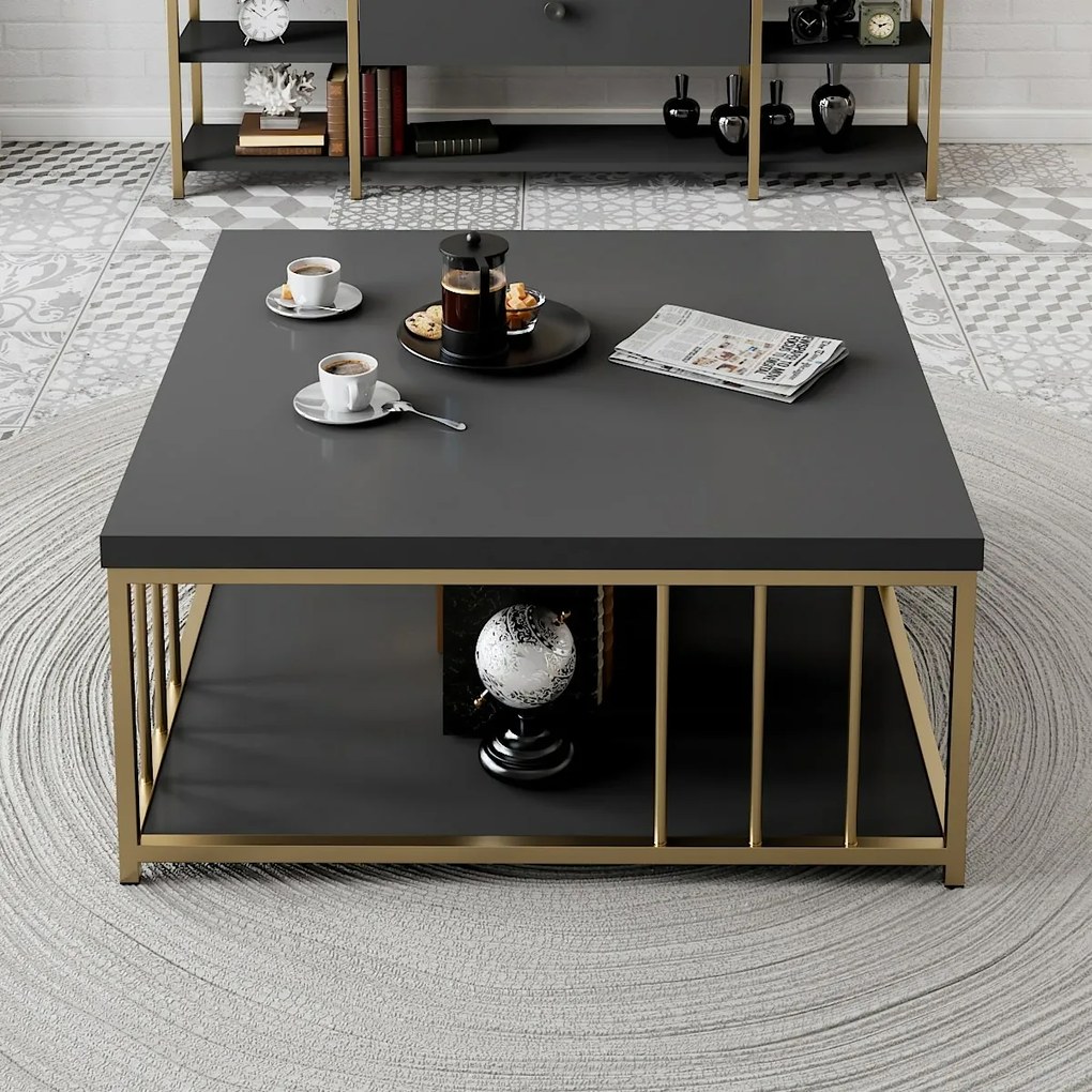 Zenn Anthracite and Gold konferenciaasztal