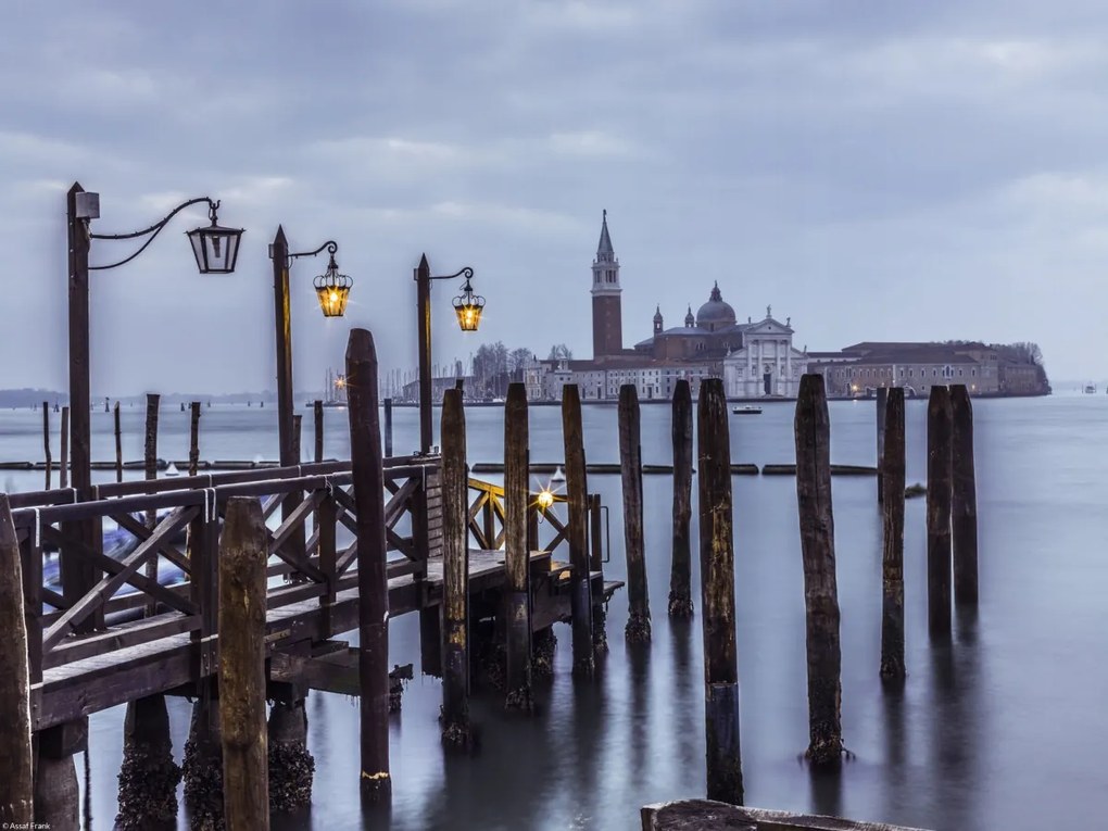 Poszter 40x30cm Vízpart a velencei lagúnánál, Assaf Frank