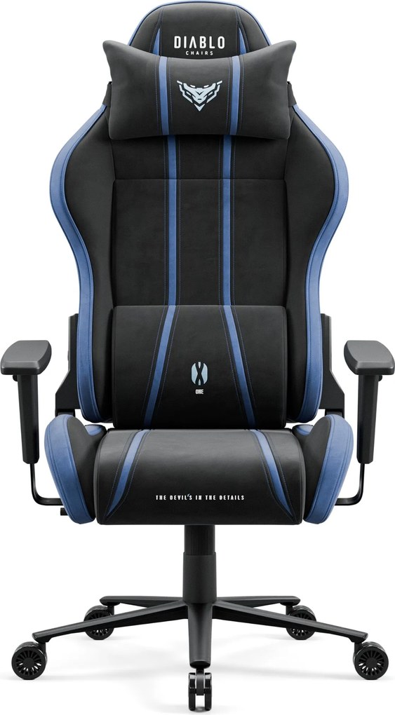 Gamer szék szövet Normal Size, fekete-kék: Diablo X-One 2.0 Night Blue