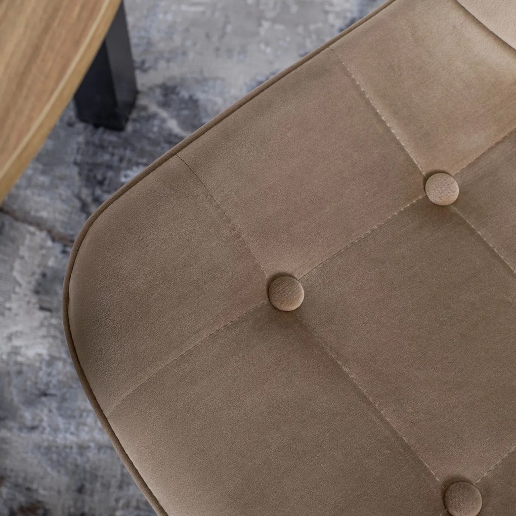 Étkezőgarnitúra 4 db. Bézs Bársony Aris székkel. Bővíthető asztal HARRY 102-142 cm