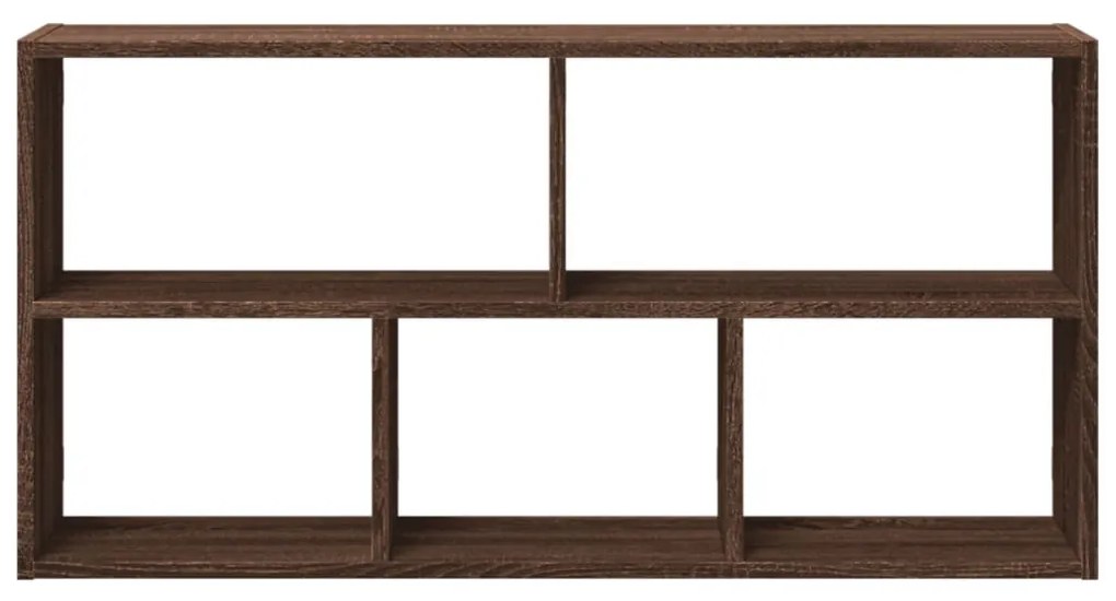 barna tölgy színű szerelt fa fali polc 100 x 25 x 50 cm