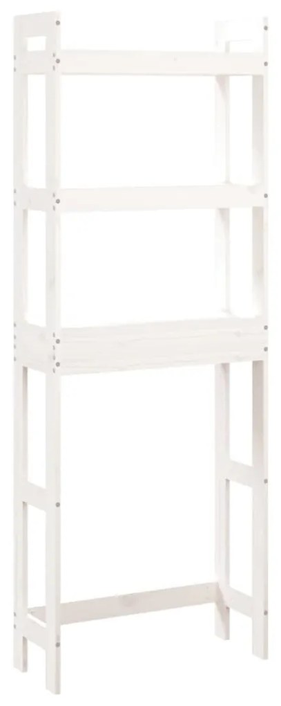 Fehér fenyőfa fürdőszoba állvány 63x26x171 cm
