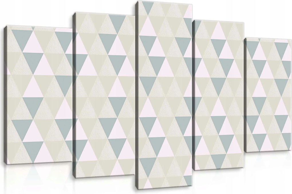 Vászonkép 100x60 Geometriai mozaik háromszögek absztrakt pasztell minimalizmus