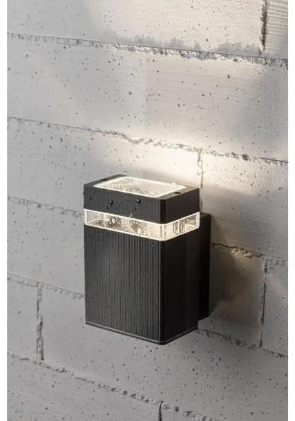 Lámpa Fali Lámpa NESSA 1 irányú, GU10, MAX. 50W, IP54, AC220-240V, 50/60Hz, fekete