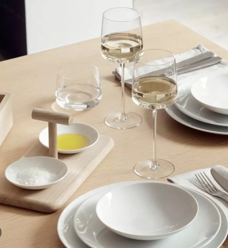 LSA International LSA Dine csésze csészealjjal 0,35 l, 4 db fehér készlet