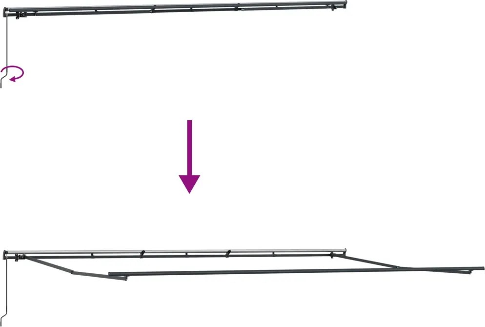 Behúzható napellenző Zöld és sárga 600 × 350 cm