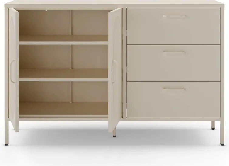 Krémszínű komód 140x90 cm Diora – Marckeric