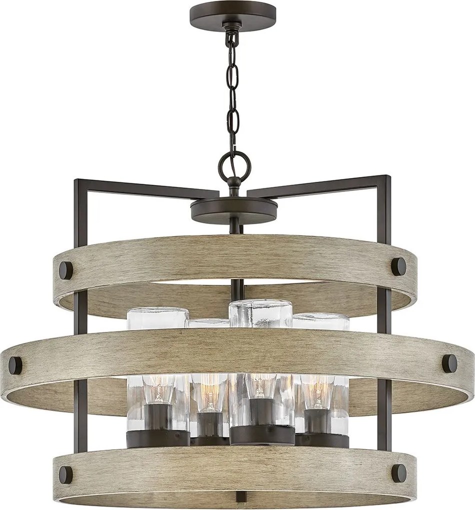 Quintiesse klasszikus csillár riverwood barna fa elsqn-riverwood4 IP44