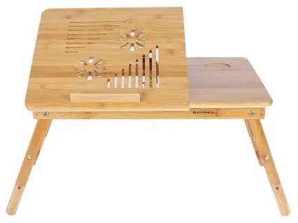 Állítható ágyra helyezhető számítógépasztal LAT, barna