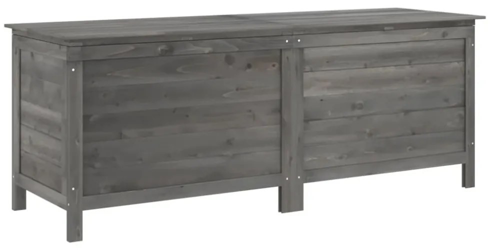 antracit tömör fenyőfa kerti tárolóláda 150 x 50 x 56,5 cm