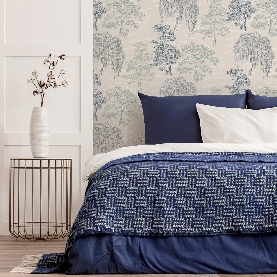 Arthouse Signature 1 Oriental Garden kék fa mintás papír tapéta – 909809