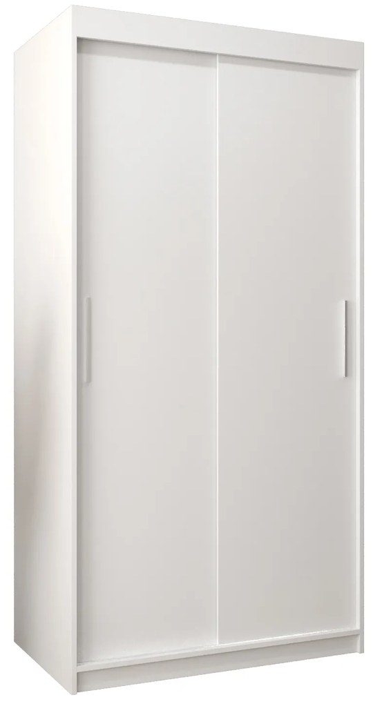Ruhásszekrény 100 cm Toki (matt fekete + matt fehér). 1064789
