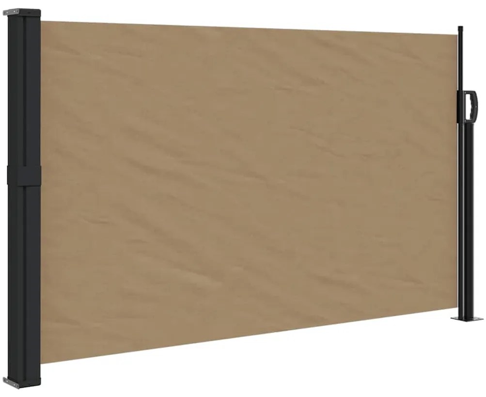 tópszínű behúzható oldalsó napellenző 120 x 600 cm