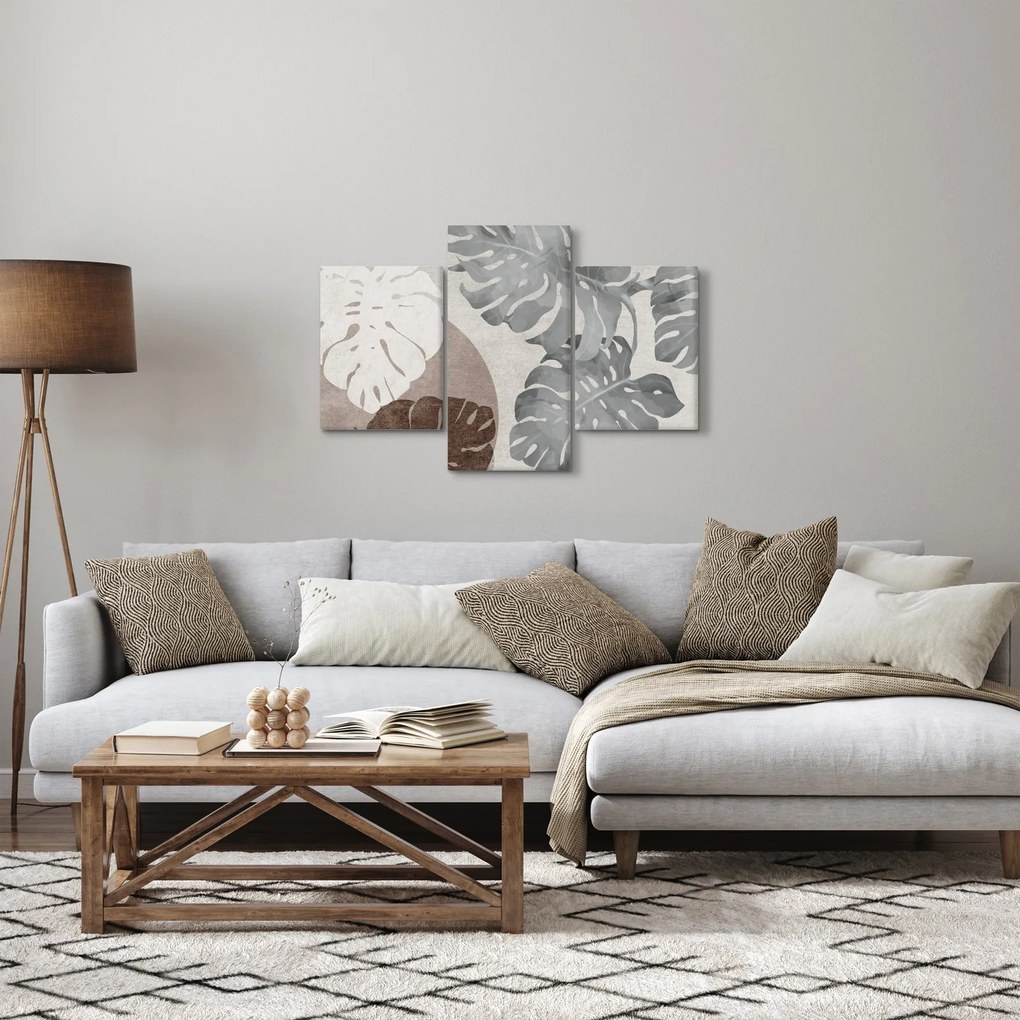 Kép - Design levelekkel (90x60 cm)