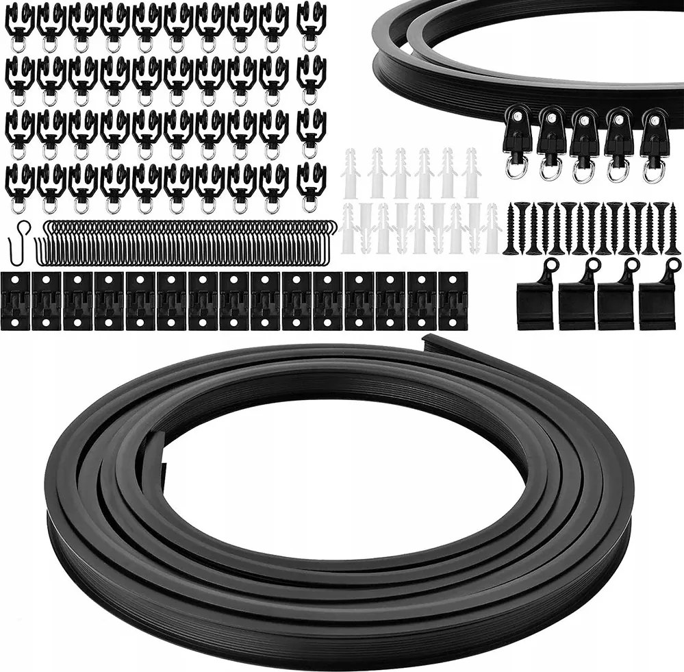 5 M-es Függöny Sín, Hajlított Mennyezeti Sín Függöny Ablakokhoz, Mennyezeti Szerelés