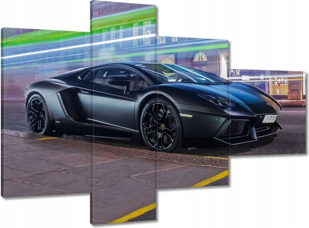 Vászonkép 100x70 Gyors autó száguld az éjszakában