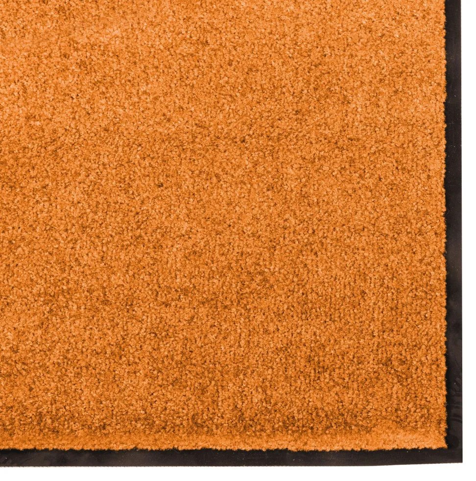 Ajtószőnyeg Narancs és Fekete 120 x 300 cm Poliamid és PVC
