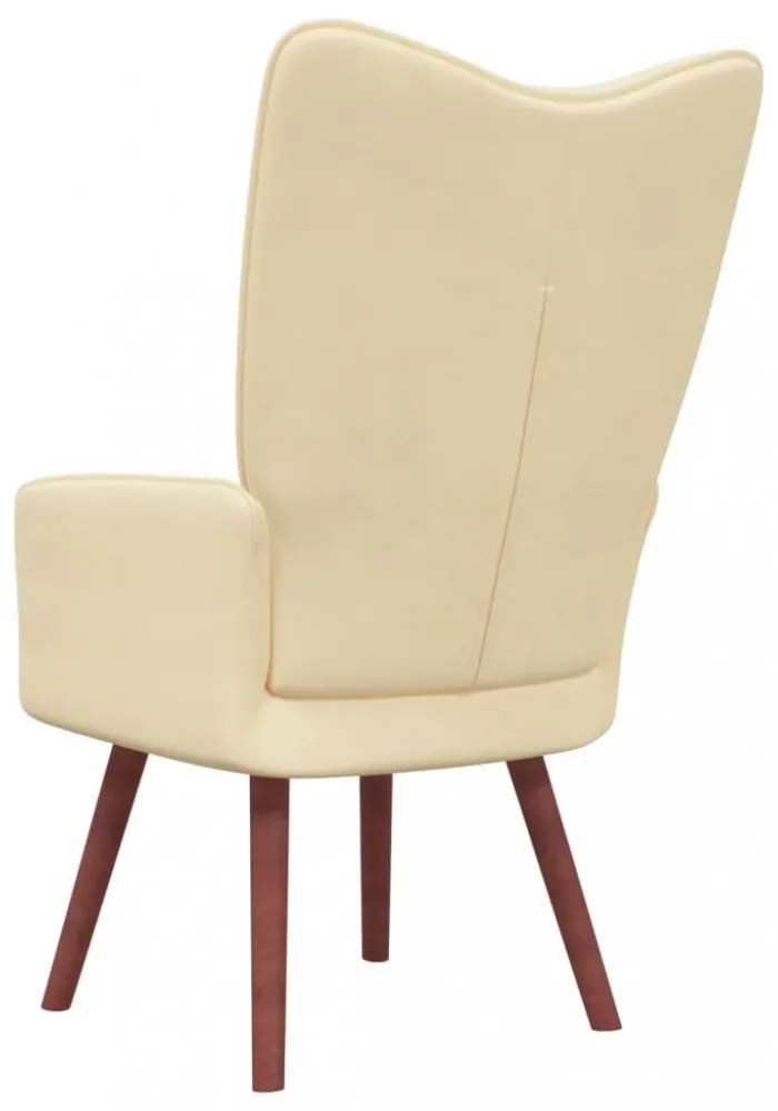 krémfehér bársony pihenőfotel