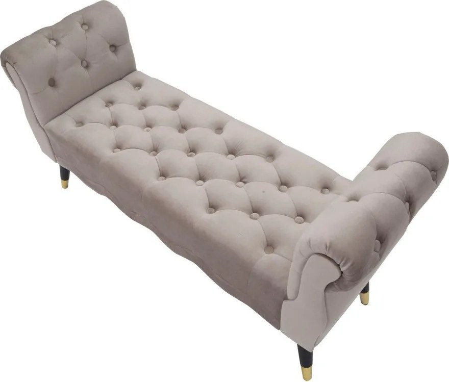 Szürkésbarna bársony pad Paris – Mauro Ferretti