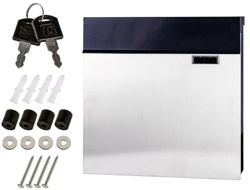 STILISTA Fali postaláda 37 x 36 x 9 cm acél