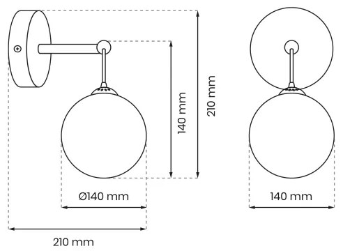 Fali lámpa REFLEX 1xE14/40W/230V