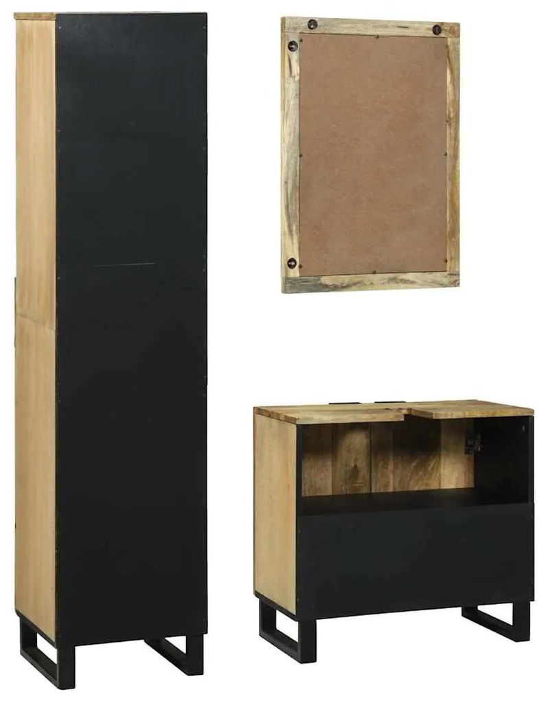 Fürdőszoba bútor szett fiókkal 3 pcs Barna 38 x 33 x 160 cm