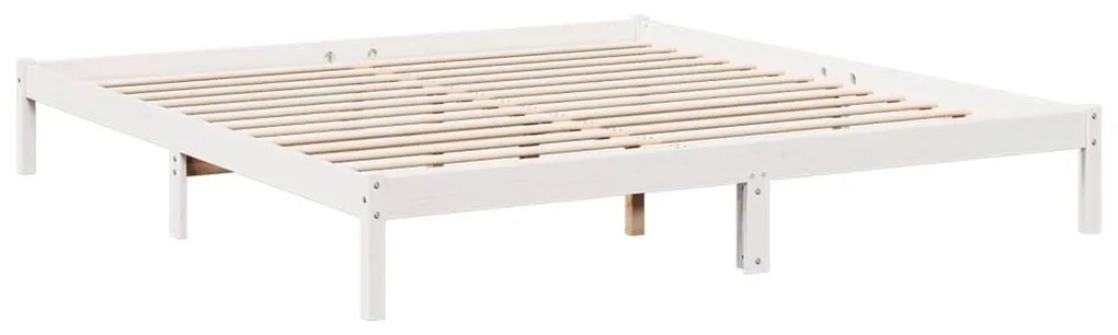 fehér tömör fenyő extra hosszú ágykeret matrac nélkül 180x220cm