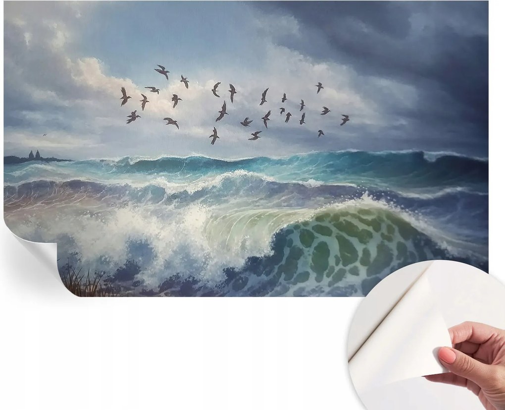 Design fali fotótapéta Öntapadós Tengeri hullámok 416x254 cm