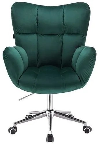 HR650K Sötétzöld modern velúr szék