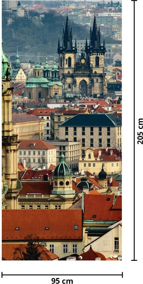 Fotótapéta ajtóra - Prágai panoráma (95x205cm)