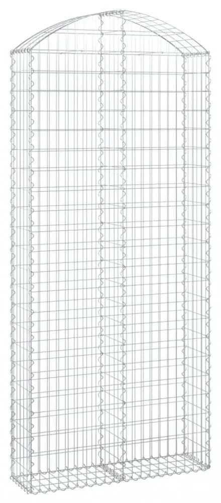 íves horganyzott vas gabion kosár 100x30x220/240 cm
