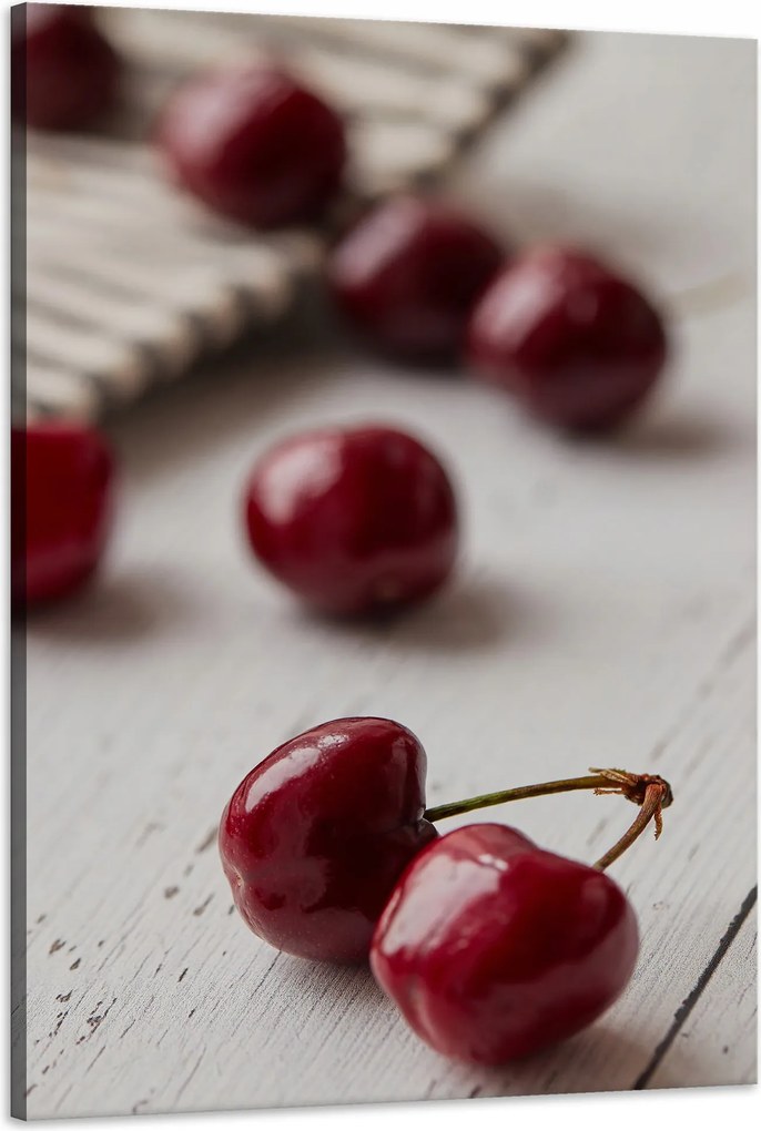 Vászonkép Konyha Szórott cseresznye 60x90 cm