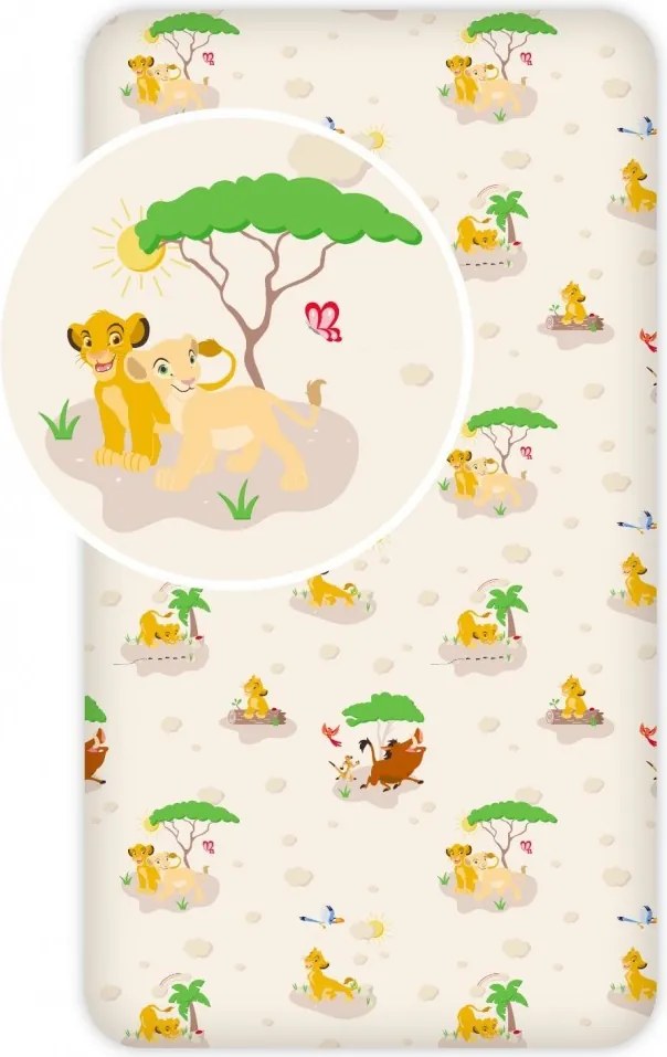 Disney Az Oroszlánkirály Trees gumis lepedő 90x200 cm