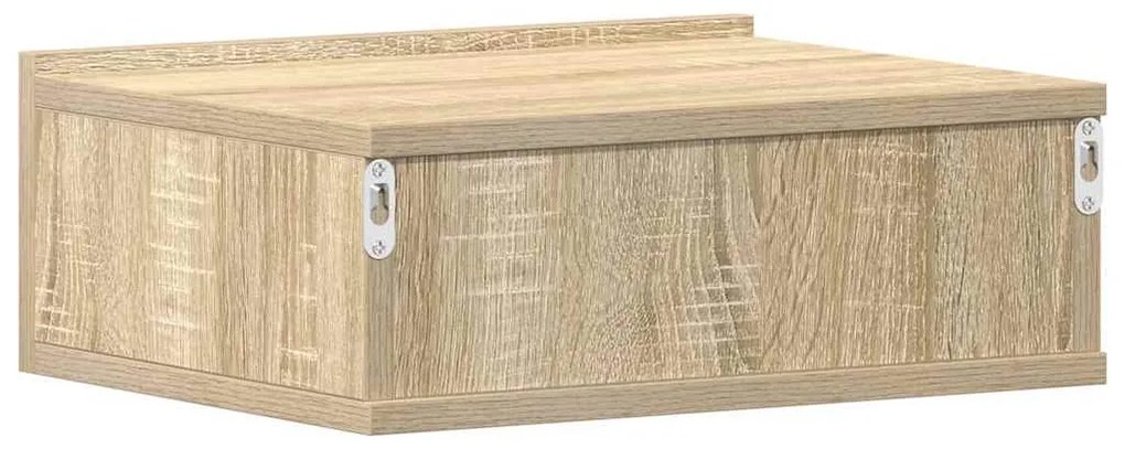 sonoma tölgy színű szerelt fa függő éjjeliszekrény 40x30x15 cm