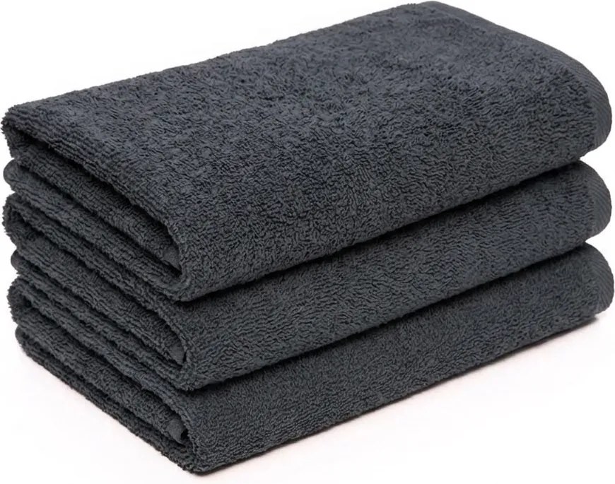 Bella sötétszürke 100% pamut gyerek törölköző 30x50 cm, 100% pamut