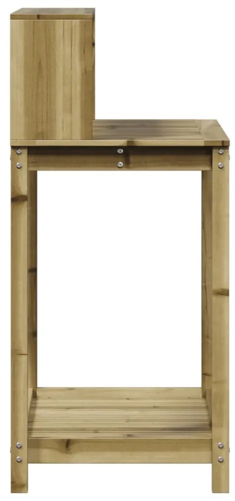 impregnált fenyőfa ültetőasztal polcokkal 82,5 x 50 x 109,5 cm