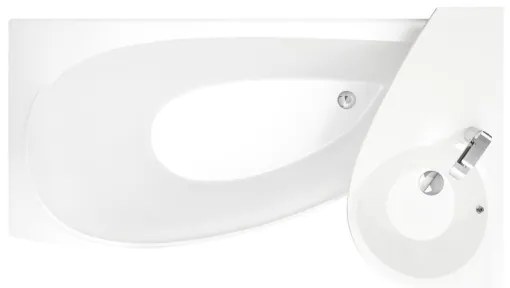 Ravak CT01000000 - Sarokkád AVOCADO 150x75 cm akril/fehér