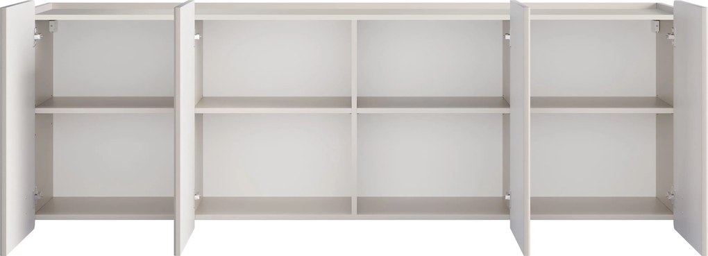 Malmi függesztett négyajtós komód 200 cm - kasmír / arany