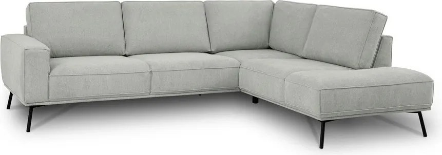 Világosszürke zsenília sarokkanapé (jobb oldali-L alakú) Amsterdam – Scandic