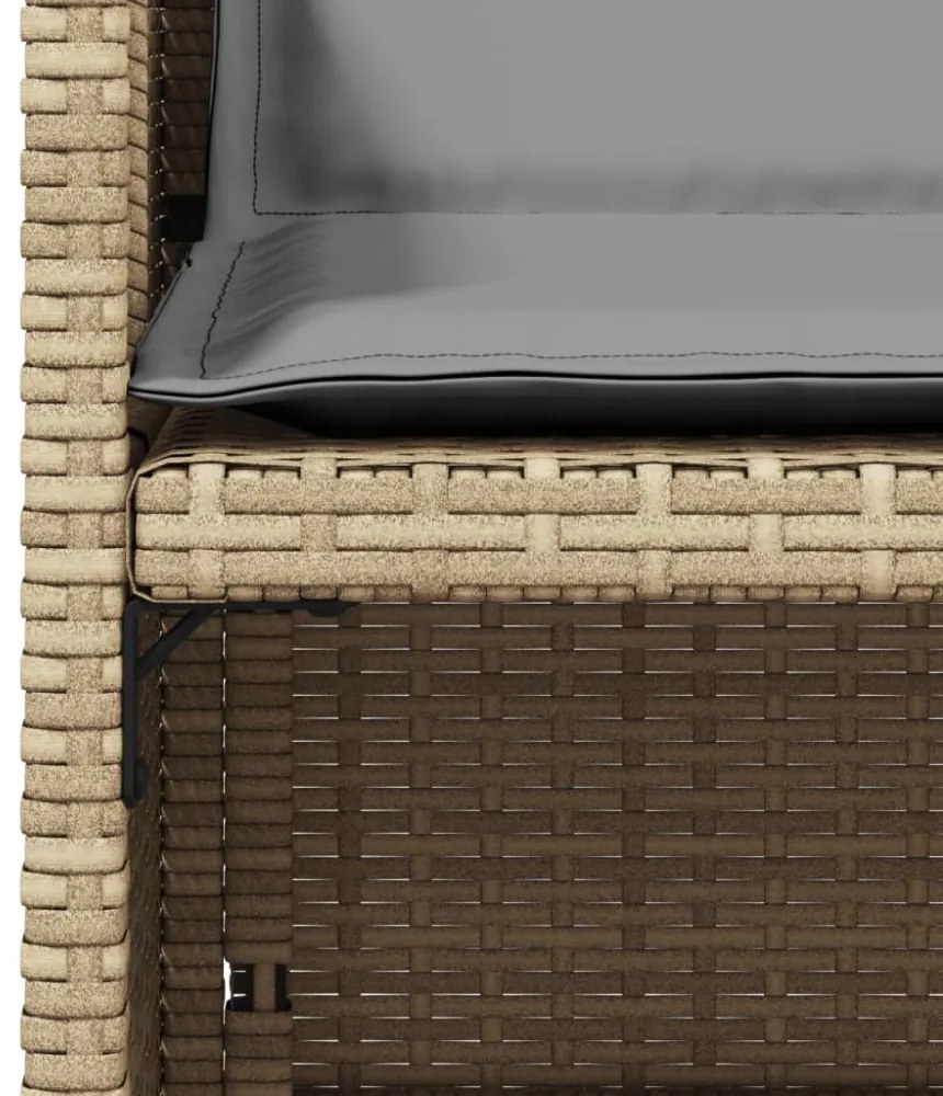 4 db vegyes bézs polyrattan kerti szék párnával