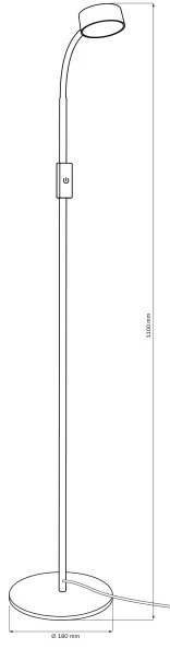 LED Dimmelhető állólámpa BRUNO LED/3W/230V 3000/4000/6500K fekete