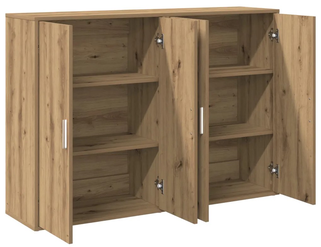 Szekrények 2 db Kézműves tölgy 60x31x84 cm Szerelt fa
