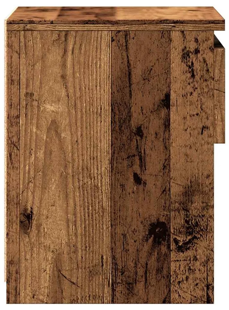 2 db antik fa forgácslap éjjeliszekrény 40 x 30 x 39 cm