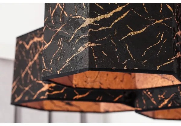 Duolla - Felületre szerelhető csillár ROLLER TRIO HEX 3xE27/15W/230V fekete/réz