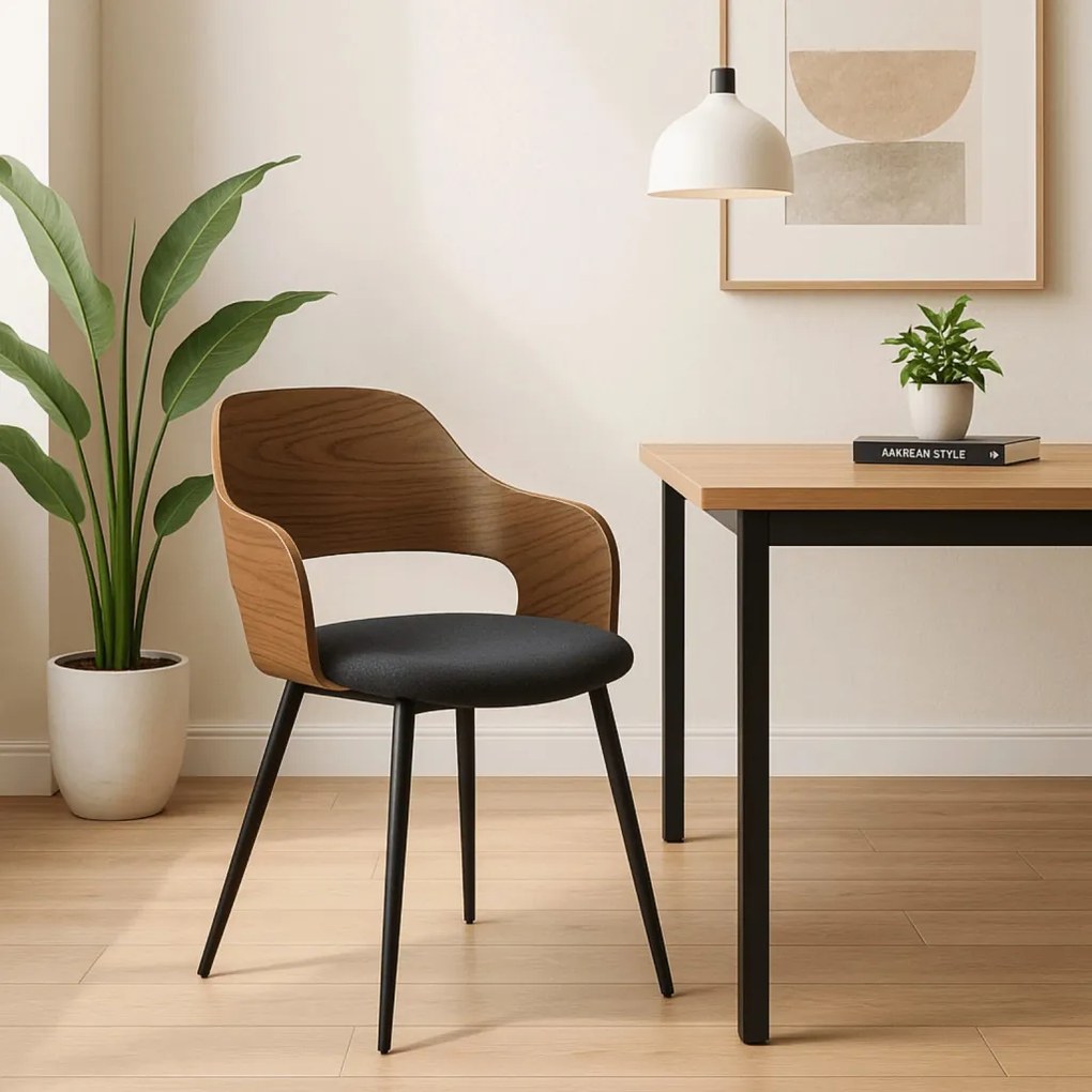 ORBI szék dió / fekete színben