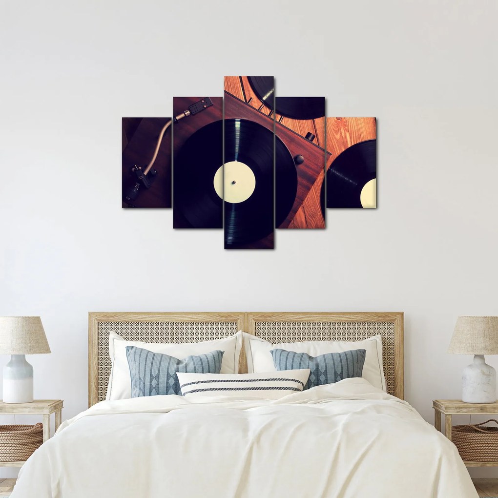 Gramofon lemezek képe (150x105 cm)
