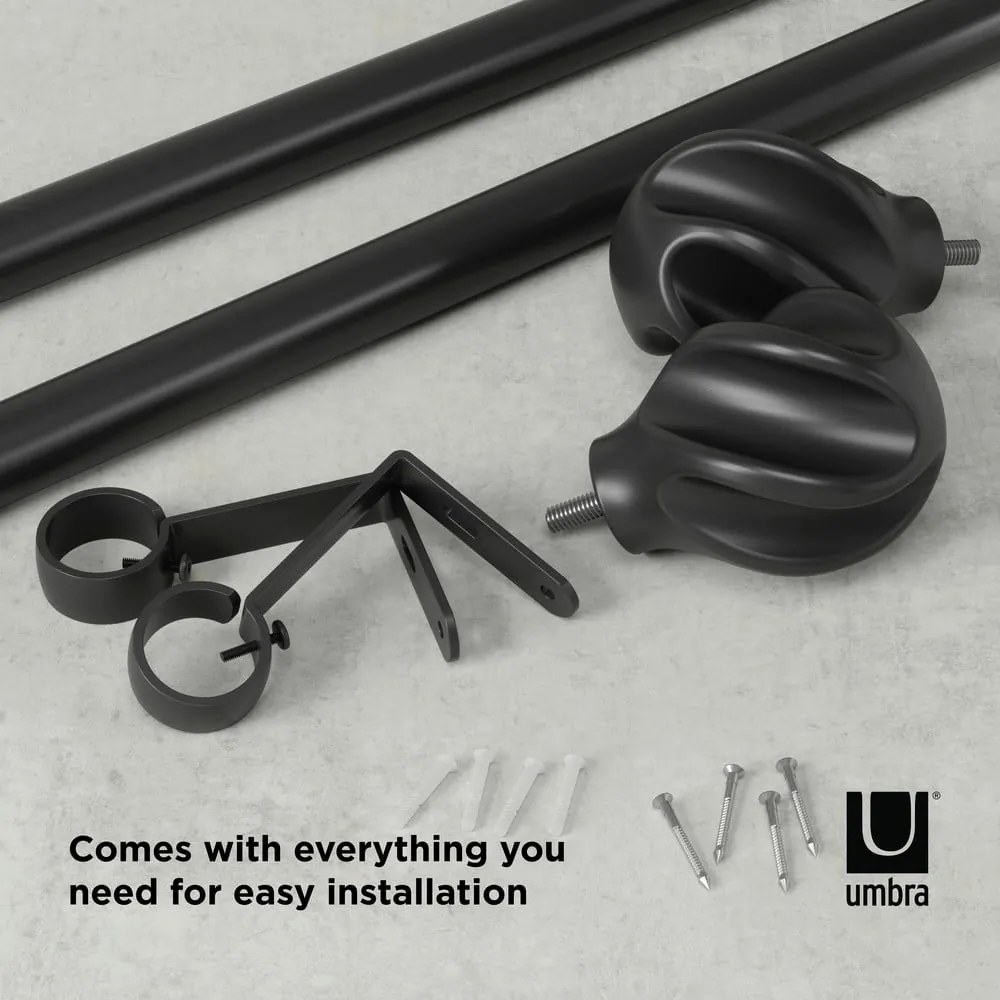 Acél bővíthető függönykarnis 107 - 305 cm Helix – Umbra